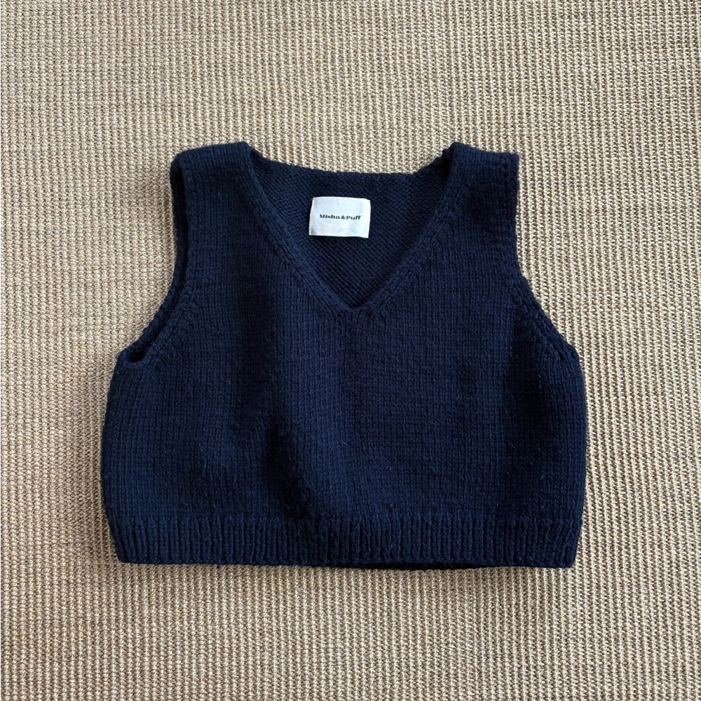 Misha & Puff box vest navy